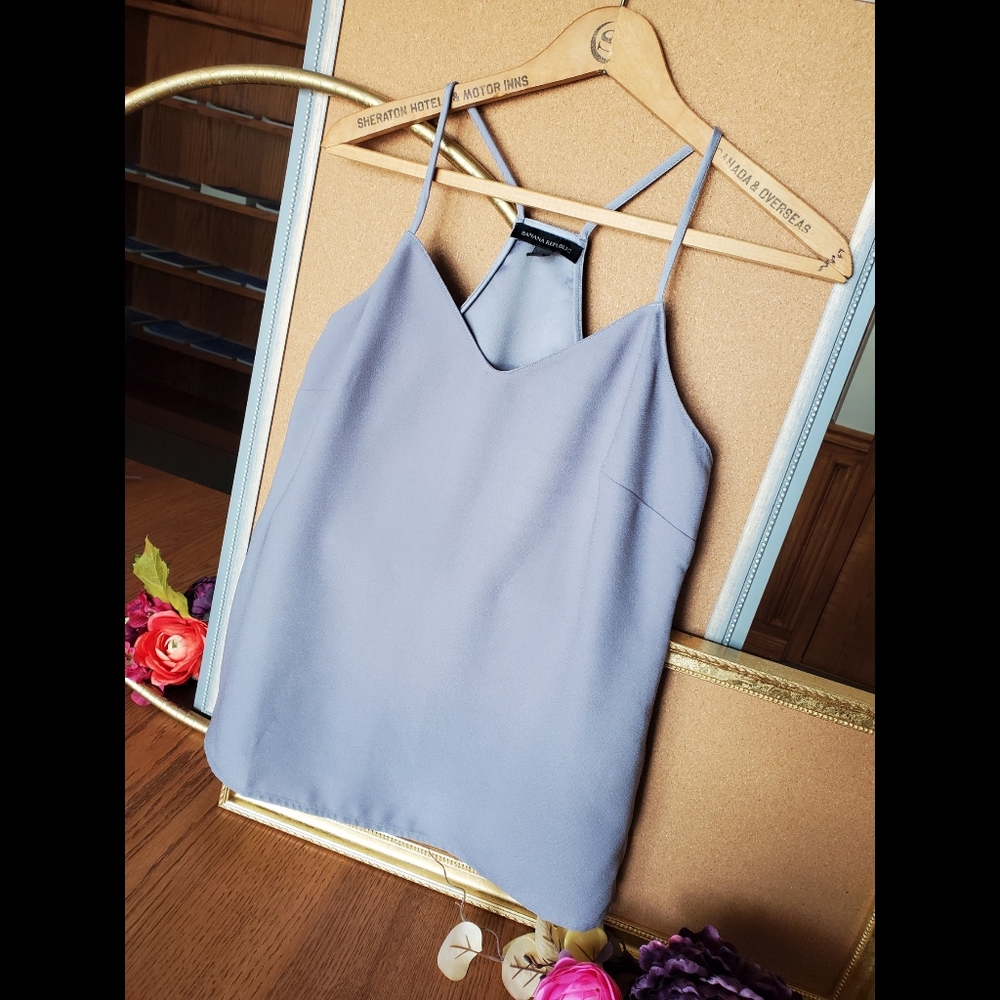 Banana Republic Sky Gray Racerback Camisole